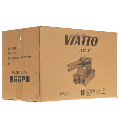 Купить Вафельница Viatto FY-6 серебристый  9926578. Характеристики, отзывы и цены в Донецке