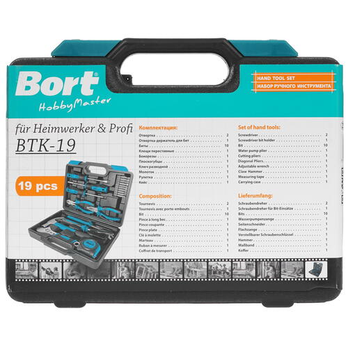 Купить Набор инструментов Bort BTK-19  9925958. Характеристики, отзывы и цены в Донецке