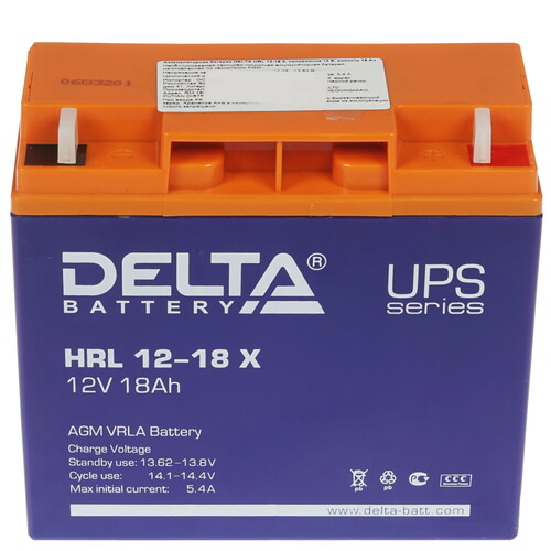 Купить Аккумуляторная батарея для ИБП Delta HRL 12-18 X  1339021. Характеристики, отзывы и цены в Донецке