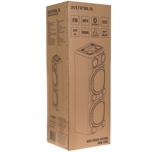 Купить Портативная аудиосистема SUPRA SMB-1300, черный  9230952. Характеристики, отзывы и цены в Донецке