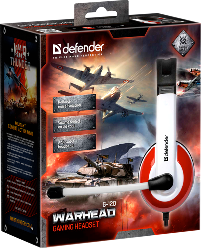 Купить Проводные наушники Defender Warhead G-120 белый 2016  1085323. Характеристики, отзывы и цены в Донецке