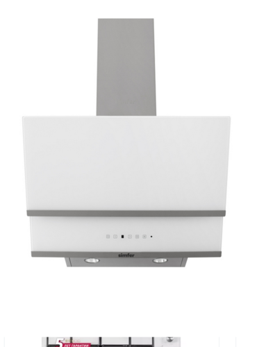 Купить Вытяжка наклонная Simfer SM63W1 белый/белый, серебристый  9211412. Характеристики, отзывы и цены в Донецке