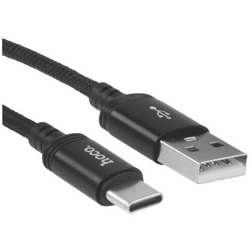 Купить Кабель круглый Hoco USB Type-C - USB 2.0 Type-A черный 1 м  9244482. Характеристики, отзывы и цены в Донецке