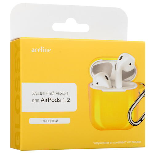 Купить Чехол Aceline для Apple AirPods, Apple AirPods 2, желтый  5427285. Характеристики, отзывы и цены в Донецке