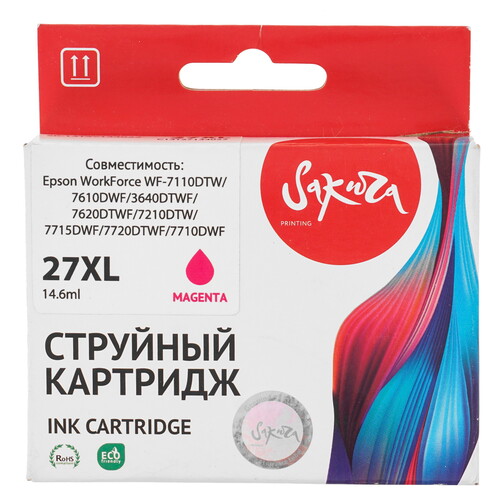 Купить Картридж Sakura C13T27134022 (27XL Magenta) пурпурный  9159317. Характеристики, отзывы и цены в Донецке