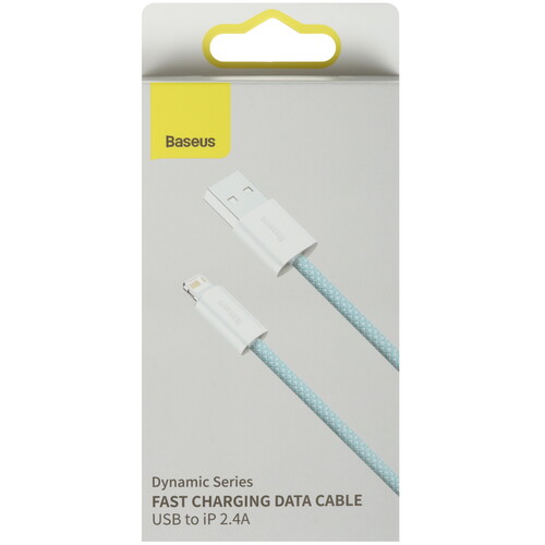 Купить Кабель круглый Baseus Lightning 8-pin - USB 2.0 Type-A голубой 2 м  9260682. Характеристики, отзывы и цены в Донецке