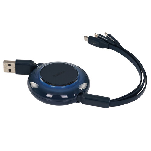 Купить Кабель автосмотка Baseus Lightning 8-pin, micro USB, USB Type-C - USB Type-C синий 1.1 м  9163661. Характеристики, отзывы и цены в Донецке