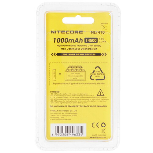 Купить Аккумулятор NITECORE NL1410 1000 мА*ч  9170876. Характеристики, отзывы и цены в Донецке