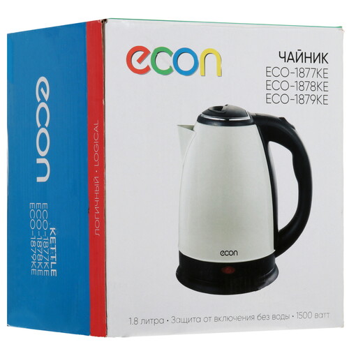 Купить Электрочайник ECON ECO-1877KE белый  9907874. Характеристики, отзывы и цены в Донецке