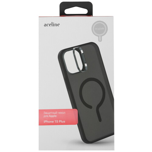 Купить Накладка  Aceline Protect Stand для Apple iPhone 15 Plus черный/прозрачный  9105886. Характеристики, отзывы и цены в Донецке