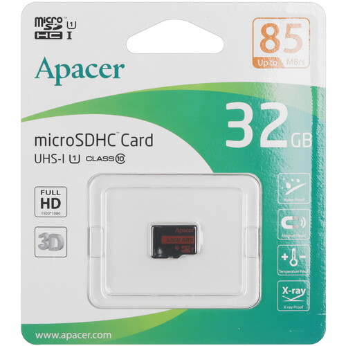 Купить Карта памяти Apacer microSDHC 32 ГБ [AP32GMCSH10U5-RA]  5456913. Характеристики, отзывы и цены в Донецке
