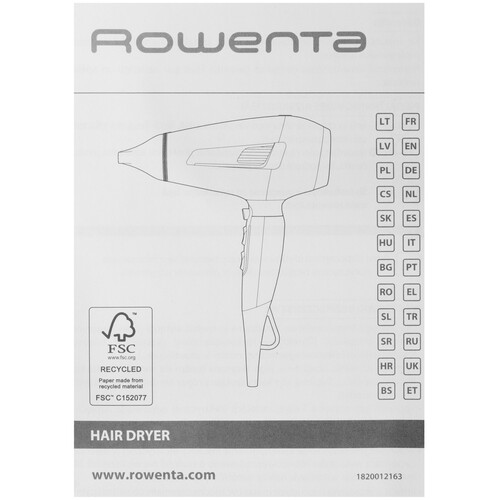 Купить Фен Rowenta Pro Expert CV8830F0 черный/золотистый  5485717. Характеристики, отзывы и цены в Донецке