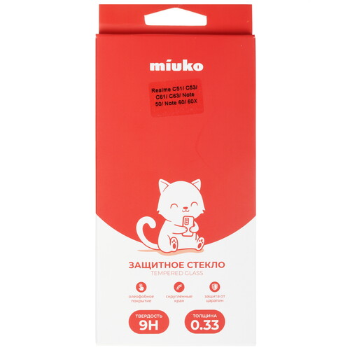 Купить Защитное стекло Miuko для экрана Realme C51/ C53/ C61/ C63/ Note 50/ Note 60/ 60X  5638466. Характеристики, отзывы и цены в Донецке