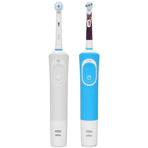 Купить Набор зубных щеток Braun Oral-B Family Pack (Vitality 100+Vitality Frozen Kids D12.513.K белый, голубой  5421660. Характеристики, отзывы и цены в Донецке