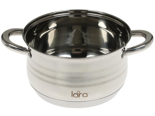 Купить Кастрюля Lara Sonata LR02-584 4.9 л 22 см серебристый  1155240. Характеристики, отзывы и цены в Донецке