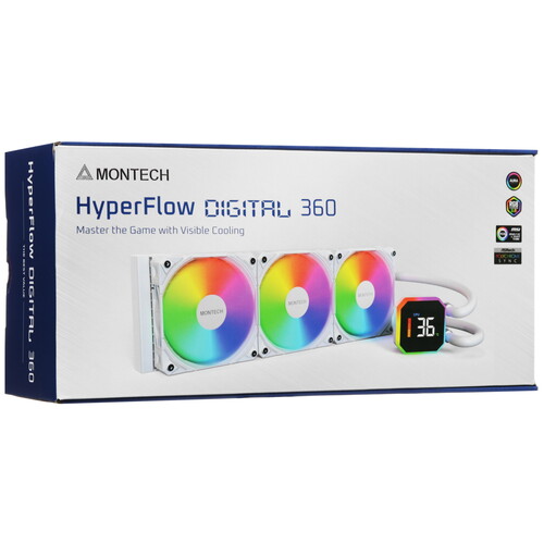 Купить Система охлаждения Montech HyperFlow Digital 360  белая  5633182. Характеристики, отзывы и цены в Донецке