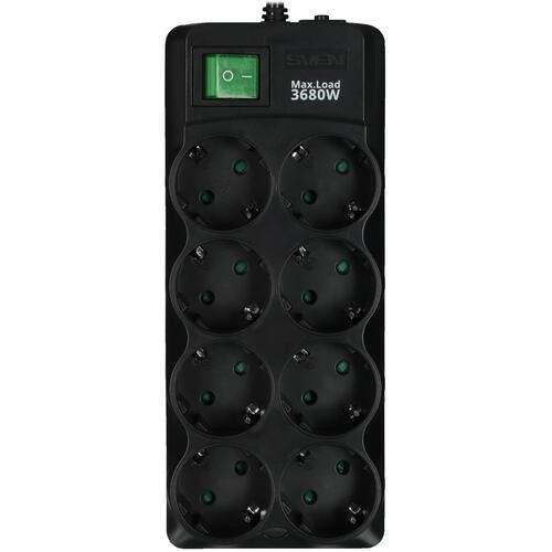 Купить Сетевой фильтр SVEN SF-08E-16 черный  5405814. Характеристики, отзывы и цены в Донецке