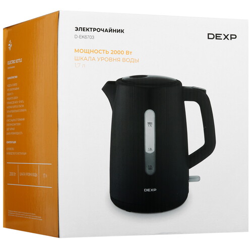 Купить Электрочайник DEXP D-EK6703 черный  9132448. Характеристики, отзывы и цены в Донецке
