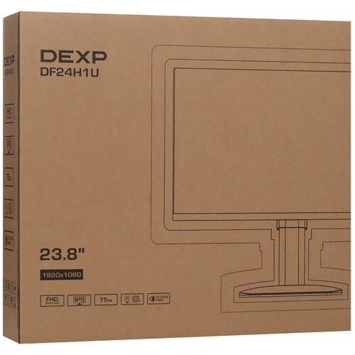 Купить 23.8" Монитор DEXP DF24H1U черный  5094993. Характеристики, отзывы и цены в Донецке
