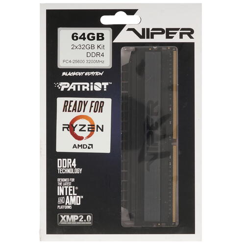 Купить Оперативная память Patriot Viper 4 Blackout [PVB464G320C6K] 64 ГБ  1647944. Характеристики, отзывы и цены в Донецке