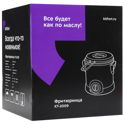 Купить Фритюрница Kitfort KT-2009 серебристый  1238324. Характеристики, отзывы и цены в Донецке