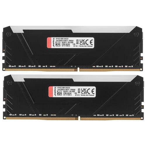 Купить Оперативная память Kingston FURY Beast Black RGB [KF432C16BB12AK2/32] 32 ГБ  5436285. Характеристики, отзывы и цены в Донецке