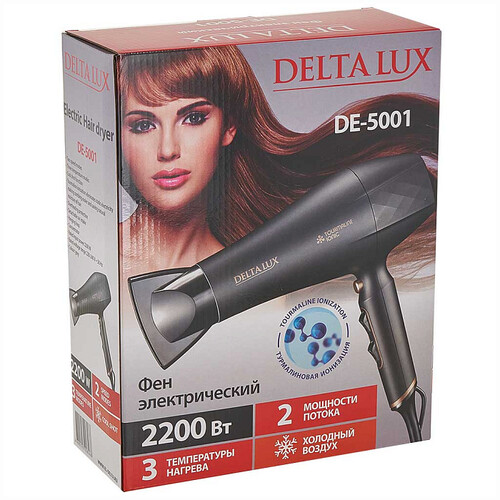 Купить Фен DELTA DE-5001 черный  9050699. Характеристики, отзывы и цены в Донецке