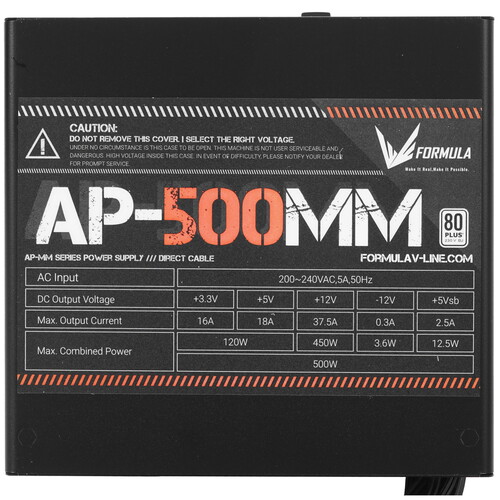 Купить Блок питания Formula AP-500ММ [AP500ММ] черный  5614602. Характеристики, отзывы и цены в Донецке