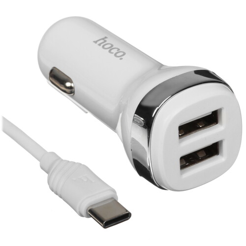 Купить Автомобильное ЗУ Hoco Z40 белый  9237835. Характеристики, отзывы и цены в Донецке