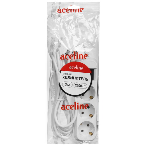 Купить Удлинитель Aceline ERGS-330 белый  5480211. Характеристики, отзывы и цены в Донецке