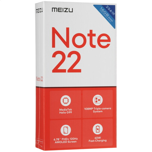 Купить 6.78" Смартфон Meizu Note 22 256 ГБ черный  5634576. Характеристики, отзывы и цены в Донецке