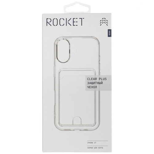 Купить Накладка  Rocket Clear Plus для Apple iPhone 17 прозрачный  5639061. Характеристики, отзывы и цены в Донецке
