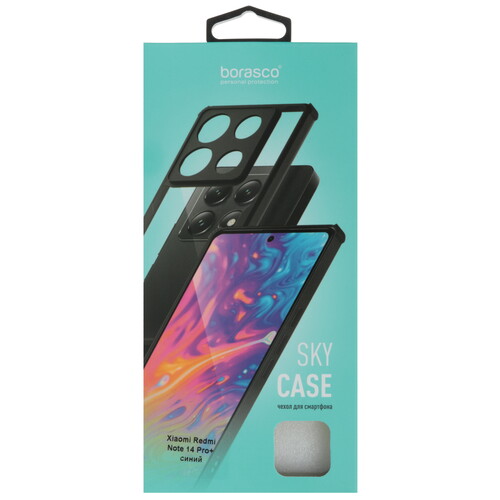Купить Накладка  BoraSCO Sky Case для Xiaomi Redmi Note 14 Pro+ 5G синий/прозрачный  5615221. Характеристики, отзывы и цены в Донецке