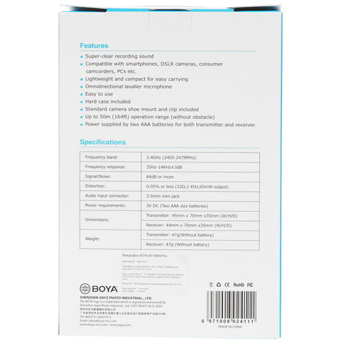 Купить Радиосистема BOYA BY-WM4 Pro  1641031. Характеристики, отзывы и цены в Донецке