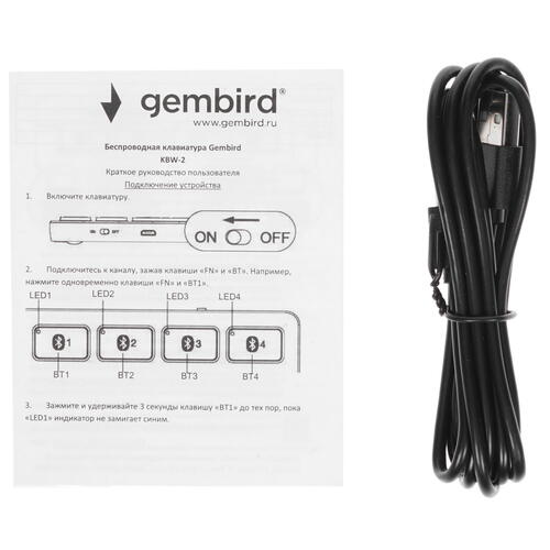 Купить Клавиатура  беспроводная Gembird KBW-2  1694496. Характеристики, отзывы и цены в Донецке