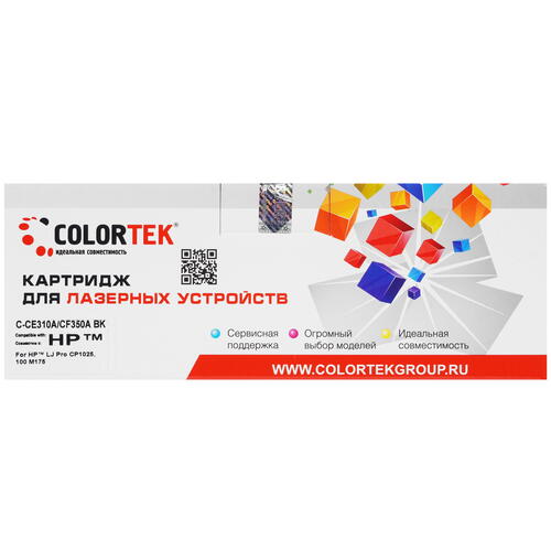 Купить Картридж лазерный Colortek CE310A/CF350A Bk черный  5367066. Характеристики, отзывы и цены в Донецке