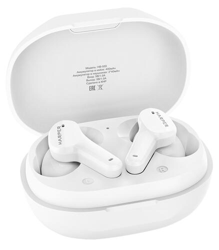 Купить Наушники TWS Harper HB-555 белый  5354464. Характеристики, отзывы и цены в Донецке