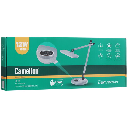Купить Настольный светильник Camelion KD-879 C06 серый  9198529. Характеристики, отзывы и цены в Донецке