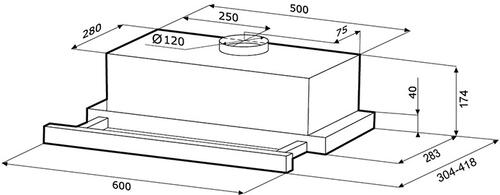 Купить Вытяжка телескопическая KRONA KAMILLA 6002DNWH белый/белый  1273971. Характеристики, отзывы и цены в Донецке