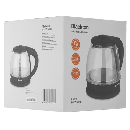 Купить Электрочайник Blackton Bt KT1802G черный  9072991. Характеристики, отзывы и цены в Донецке