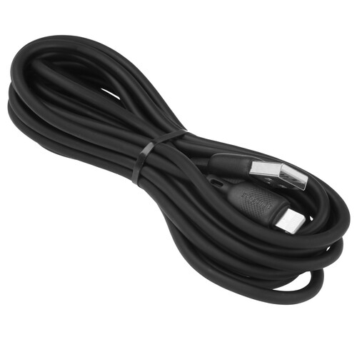 Купить Кабель круглый Borofone Lightning 8-pin - USB 2.0 Type-A черный 3 м  9244379. Характеристики, отзывы и цены в Донецке