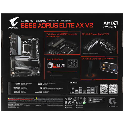 Купить Материнская плата GIGABYTE B650 AORUS ELITE AX V2  5438138. Характеристики, отзывы и цены в Донецке