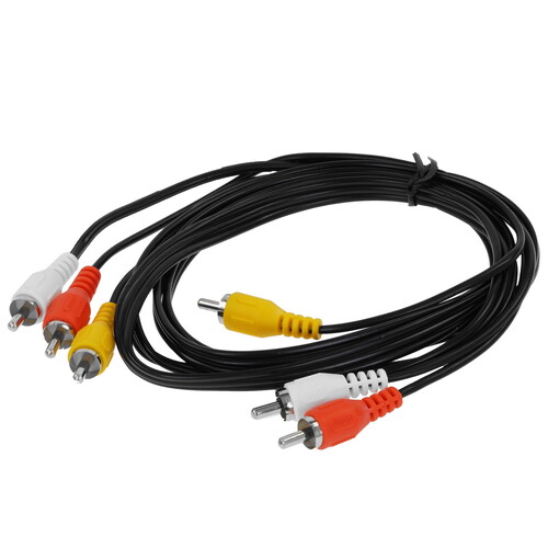 Купить Кабель   Сигнал RCA x3 - RCA x3 черный  5480127. Характеристики, отзывы и цены в Донецке