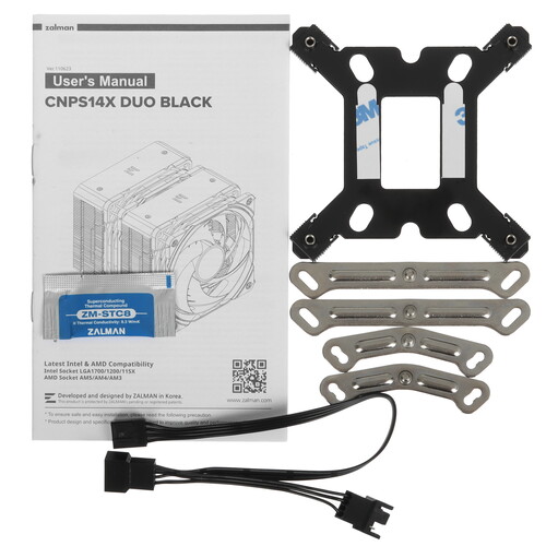 Купить Кулер для процессора ZALMAN CNPS14X DUO BLACK  черный  5447470. Характеристики, отзывы и цены в Донецке