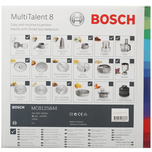 Купить Кухонный комбайн Bosch MC812S844 белый  5077025. Характеристики, отзывы и цены в Донецке