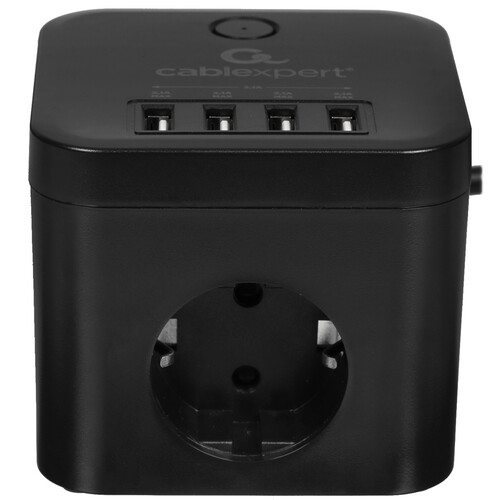 Купить Сетевой фильтр Cablexpert CUBE-3-U4-B-1.5 черный  9154787. Характеристики, отзывы и цены в Донецке