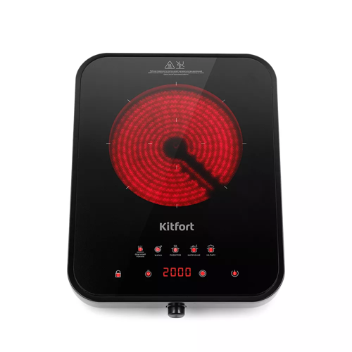 Купить Плита компактная электрическая KITFORT КТ-141 черный  5353273. Характеристики, отзывы и цены в Донецке