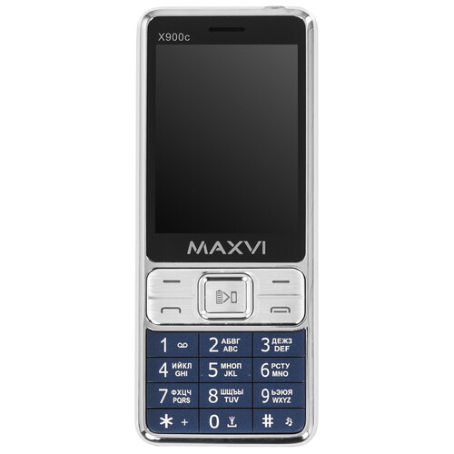Купить Сотовый телефон Maxvi X900c синий/серебристый  9166711. Характеристики, отзывы и цены в Донецке