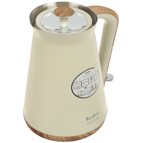 Купить Электрочайник Tesler KT-1740 бежевый  9057414. Характеристики, отзывы и цены в Донецке