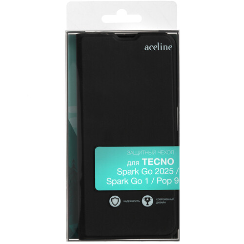 Купить Чехол-книжка  Aceline Kors для Tecno POP 9/ SPARK GO 1/ GO 2025 черный  5487859. Характеристики, отзывы и цены в Донецке
